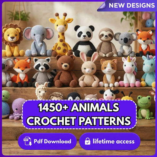 1450+ Crochet Patterns Mega Bundle, Amigurumi & Toys Bundle, Instant Download