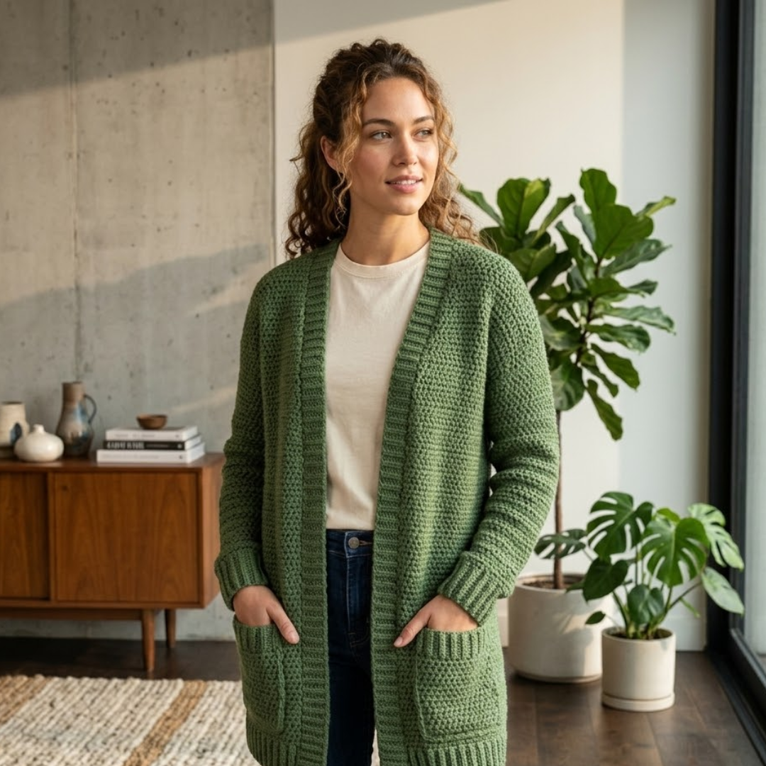 Cardigan Crochet Pattern, Beginner Friendly XS To 4XL Design